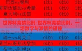 世界杯竞猜比例-世界杯竞猜比例，一场数字与激情的碰撞